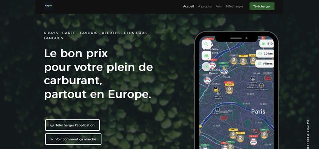PumpMe — prix des carburants en Europe